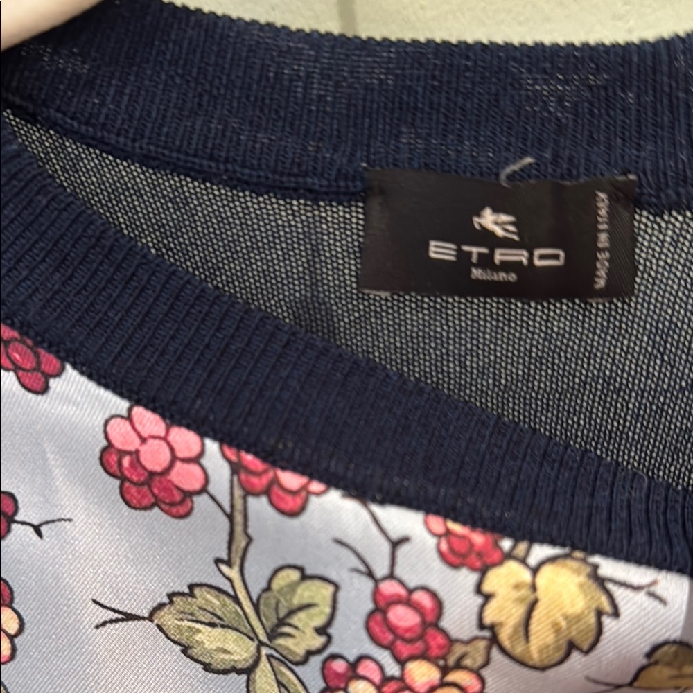 Etro Floral Patterned Short Sleeve Top - Multicolor - Picture 2 of 7